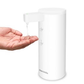 Mamiddle Automatic Soap Dispenser Stainless Steel with Sensor Infrared Soap Dispenser Electric IPX5 Waterproof USB-C Charging Motion Sensor for Kitchen & Bathroom (White)