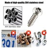 LivTee Anti Theft License Plate Screws Set for Securing Frames