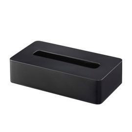 Yamazaki 5093 Rectangular Compact Tissue Case, Black, Compatible Size: Inner Dimensions (W x D x H): Approx. 8.1 x 4.1 x 1.8 inches (20.5 x 10.5 x 4.5 cm), Tower Soft Pack Tissue Only, Wall Mountable