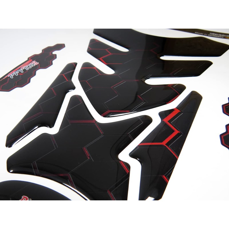 Tank Pad Motorcycle Sticker Tank Protector Red Black Compatible for