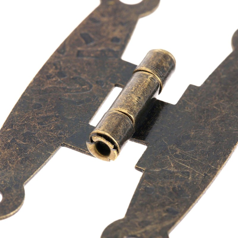 Dophee 8Pcs Hinges Retro Butt Hinges Antique Hinges Bronze with