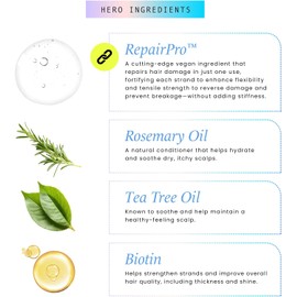 HASK, Longer & Stronger, Suero Capilar, Fortalece y Engrosa el Cabello, con Aceite de Romero, Árbol de Té y Biotina