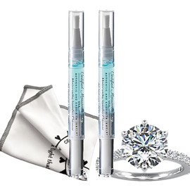 CMD No Rinse Jewelry Cleaner Pen for Moissanites & Diamonds/Non Toxic All Natural/Safe for All Gemstones/ 2 Pack/Made in the USA/On-the-go Travel Jewelry Cleaning Stick