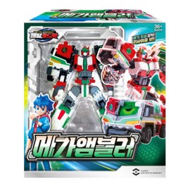 Metal Cardbot Mega Ambler Transforming Robot Figure Set, Robot and Vehicle Mode, Includes Mega Ambler Metal Card