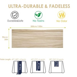 GIVERARE Table Runner Cheesecloth, 35x120in Gauze Boho Rustic Tabletop, 10ft Washable Cheese Cloth Table Runners, Easy to Clean Premium Dresser Cover for Wedding, Decor, Home, Art (Beige)