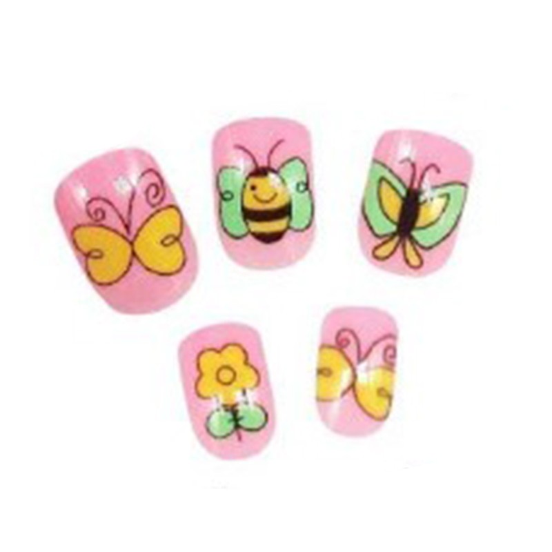 4 Boxes Nail Polish Stickers Different Cartoon Patterns Full Wrap