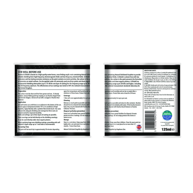 Rustins G Shield Electro Smog Shielding Paint 500ml