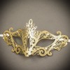 iLoveMasks Luxury Gold Laser Cut Princess Eye Mask Masquerade for