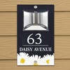 Custom Signs Solar Illuminated Modern Anthracite House Number Sign 24cm