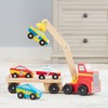 Melissa & Doug Magnetic Car Loader Wooden Toy Set With