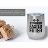 Personal Trainer Silver Edition Wine Tumbler 12oz - Stronger Faster