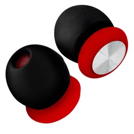 Noise Canceling Earplugs for Sleeping & Snoring, Ear Protection for Concerts, Wax Sleep Ear Plugs Noise Reduction - Comfortable & Effective Noise Canceling Earbuds (Black & Red 2)