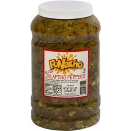 FUNacho Jalapeno Peppers 1 Gallon Jar - Pickled Jalapenos with Natural Flavoring and Hot Peppers Taste, 128 Ounces Pack of 1 Jalepeño Pepper