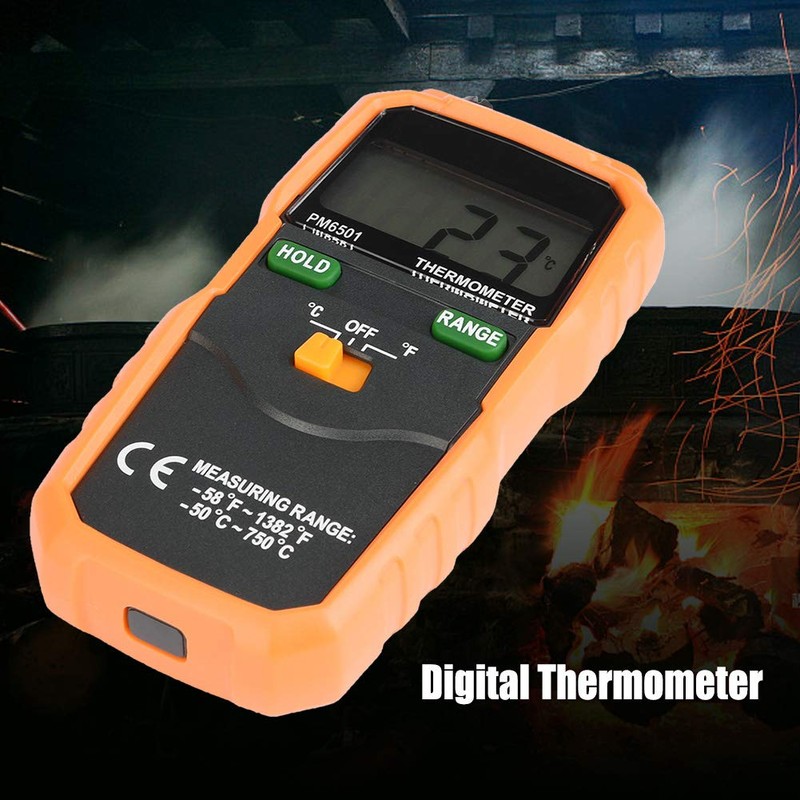 PEAKMETER PM6501 Digital Thermometer / Temperature Meter with Thermocouple Probe