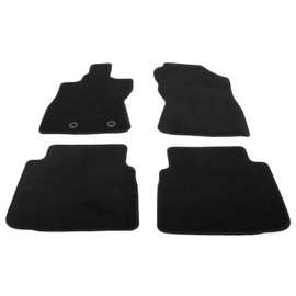 IKON MOTORSPORTS, Nylon Car Floor Mats Compatible with 2024-2025 Subaru Crosstrek & Impreza, OE Style Black Driver Passenger Car Carpets, Front Rear 4PCS Full Set