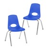 FDP 14" School Stack Chair, Stacking Student Seat with Chromed