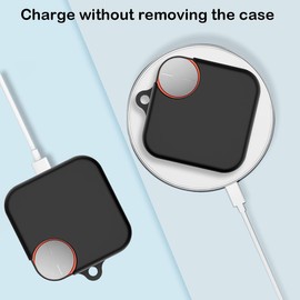 USTIYA Case for Nothing CMF Buds Pro 2 Wireless Headphones Protection Cover Full-Body Soft Silicone with Keychain Headphone Accessories Funda Carcasa (Black)