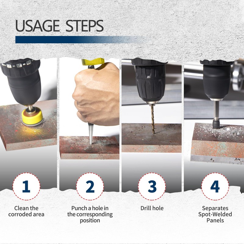 LitartPRO 34PCS Spot Weld Cutter Sets Double Sided 3/8" HSS