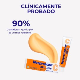 Neoprosone Gel Facial con Vitamina C y Arbutina Iluminador Intensivo Despigmentante Quita Manchas Favorece Tono Más Claro Uniforme Blanqueador Antiarrugas 30ml