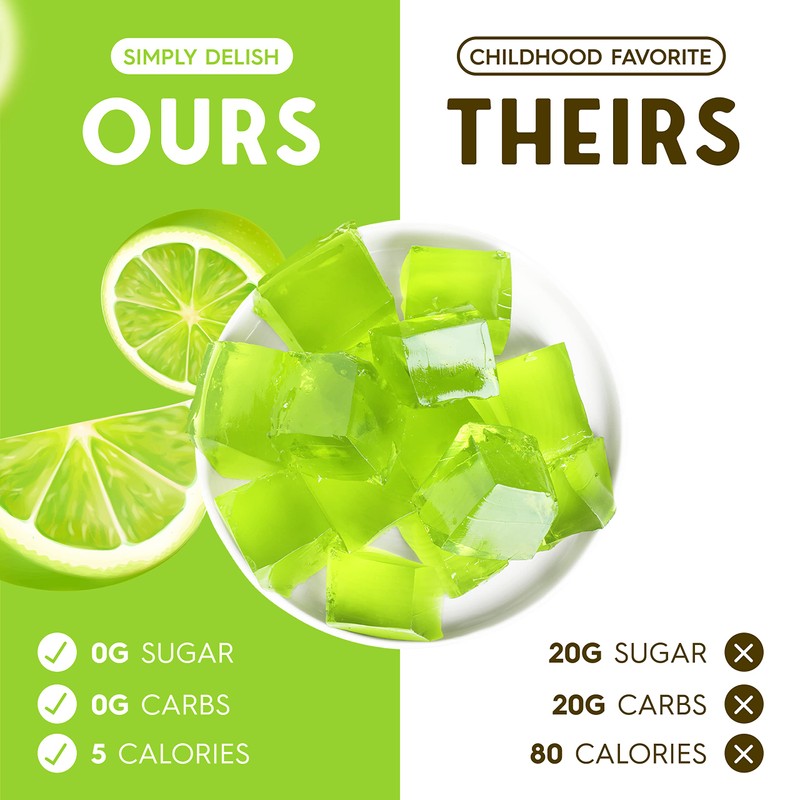 SIMPLY DELISH Lime Jel Dessert, 6 x 20g