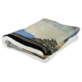 Northwest Art Mall Yosemite National Park Black Bear and Cubs Ultra Fleece Bed Sofa Travel Cozy Blanket from Travel Artwork by Artist Paul A. Lanquist 50" x 60".