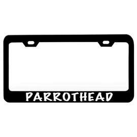 Custom Brother - PARROTHEAD Humor Funny Black Steel Metal License Plate Frame Auto Car SUV Tag Holder, L5