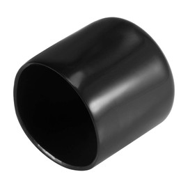 sourcing map 4pcs Rubber End Caps 45mm ID Vinyl Round End Cap Cover Screw Thread Protectors Black