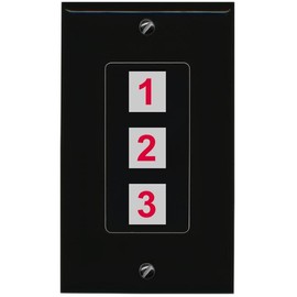 RiteAV Custom Wall Plate 3 Port, 1 Gang, Black/Black, Choose HDMI Coax 3.5mm Banana Cat5/6 Phone RCA Speaker Toslink USB