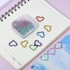 FSSTUD 50 Pcs Heart Shaped Paper Clips Small Office Paperclips