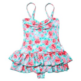 La-V Girls Swimming Costume, Flowered
