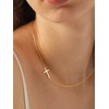DEARMAY Gold Sideways Cross Necklaces for Women, Dainty Gold Cross