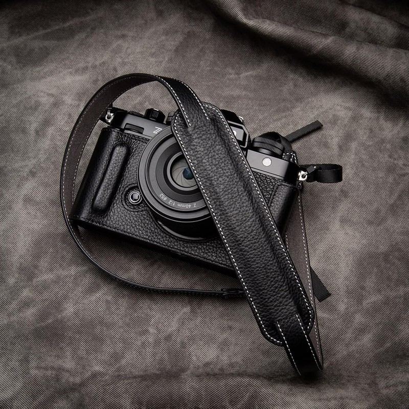 DBZZ Handcrafted Vintage Half-Wrap Camera Protector Genuine Leather Camera Case