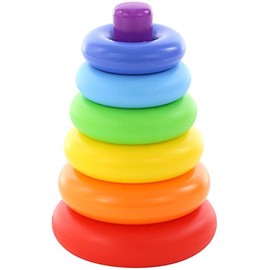 Polesie Polesie59260 Stackable Ring Pyramid, 7 Pcs-Toddler Toys, Multi Colour