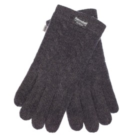 EEM Freya Women's Knitted Gloves with Thinsulate Thermal Lining Made of Polyester and Cable Knit Material Made of 100% Wool or 100% Cotton Depending on Colour -