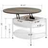FABATO Round Lift Top Coffee Table for Living Room, 35.43''