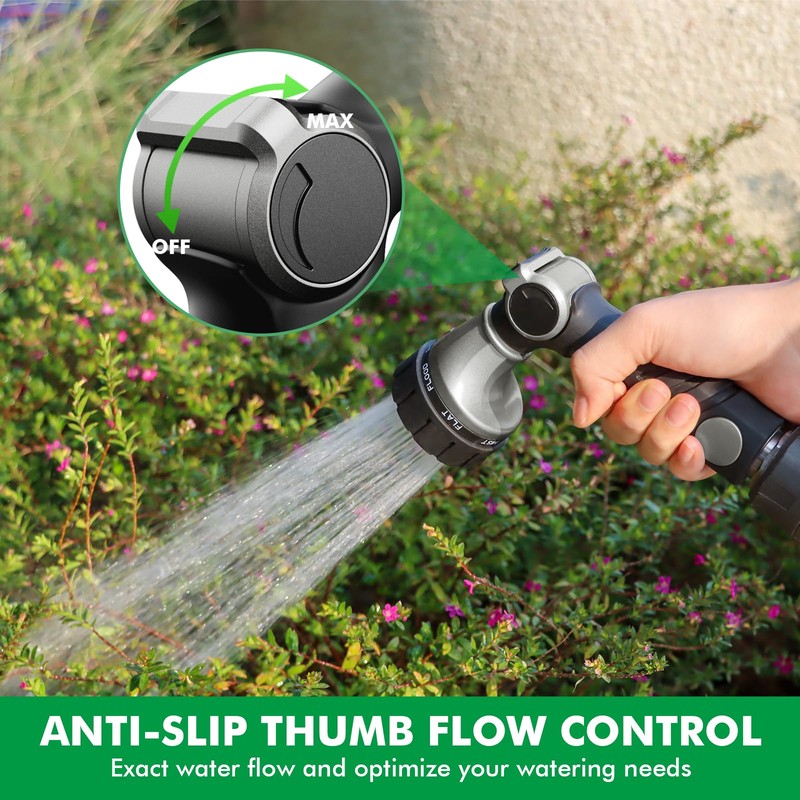 RESTMO Heavy Duty Hose Nozzle, Metal Garden Water Hose Sprayer