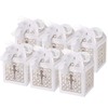LIHAO 50 PCS Candy Treat Box First Communion Christening Decorations