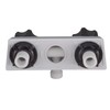RecPro 4" Shower Handles White/Smoke with Hand Held Shower &