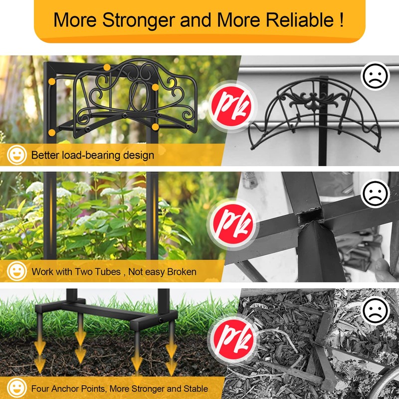 Shomextol Garden Hose Holder -Upgraded Hose Holder Holds,Freestanding Heavy Duty