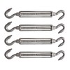 POFET 4pcs M8 Stainless Steel 304 Hook& Hook Turnbuckle Wire