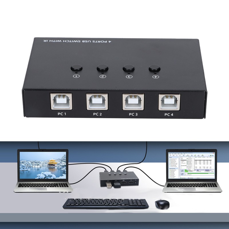 USB Switch USB2.0 Full Speed Transmission 2 Switching Modes 4