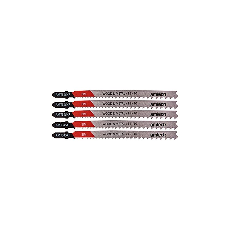 Amtech M1616 5 Piece Wood and Metal Jigsaw Blade Set