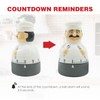 Rileyfine WG012 Kitchen Mechanical Timer, Countdown Alarm Clock, Chef Shape,