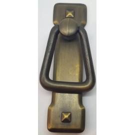 Furniture Knowledge ANTIQUE BRASS VERTICAL Mission Style Drawer Pull patina rustic vintage zinc old