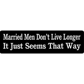 USA Biker Goods Married Men Don't Live Longer It Just Seems That Way Motorcycle Helmet Stickers