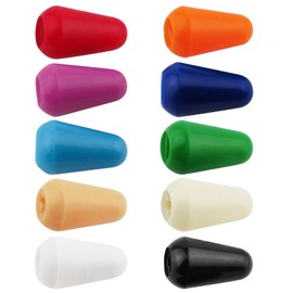 5Pcs 3/5 Way Toggle Tip Knobs Switch Tips Guitar Pickup Selector Switch Cap Electric Guitar Replacement Parts Plastic Guitar Switch Tip Metal Screw On