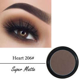 Mysense Matte Grey Brown Single Eyeshadow Palette, Pressed Powder Eye Shadow Makeup, High Pigment Long Lasting Vegan & Cruelty Free, 206# Heart