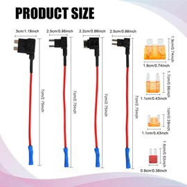 PACLVIO 12 Pack 4 Types Car Fuse Tap, Upgraded 12V Car Add a Circuit Fuse Tap Kit, Standard Mini Micro2 and Low Profile Mini Fuse Taps, ATO ATC ATM APM Fuse Holder Universal for Cars Trucks Boats