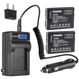 Kastar 2-Pack DMW-BCG10 Battery and LCD AC Charger Compatible with Panasonic Lumix DMC-ZS6, Lumix DMC-ZS7, Lumix DMC-ZS8, Lumix DMC-ZS9, Lumix DMC-ZS10, Lumix DMC-ZS15, Lumix DMC-ZS19 Digital Camera