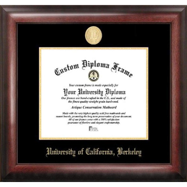 Campus Images NCAA California Golden Bears Berkeley Gold Embossed Diploma Frame Multicolor One Size